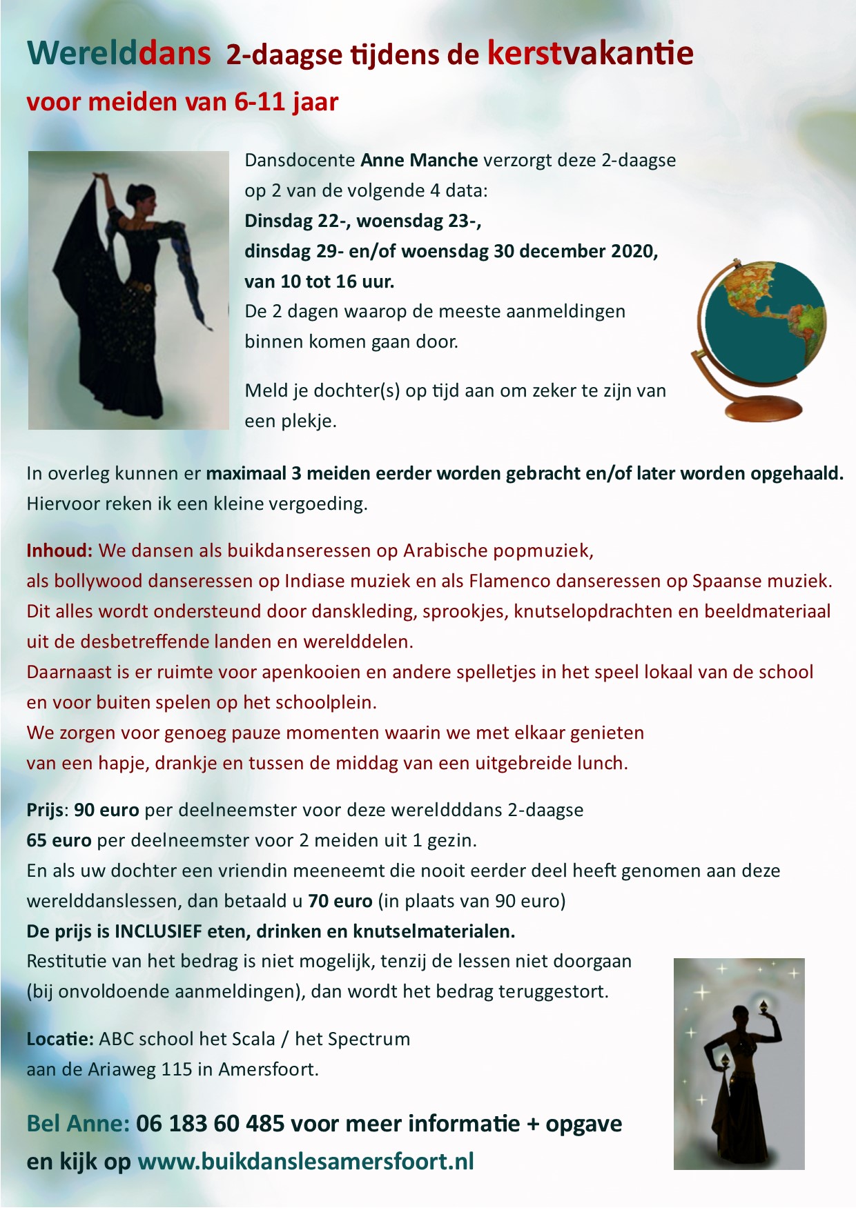 flyer werelddans kerst 2-daagse 2020