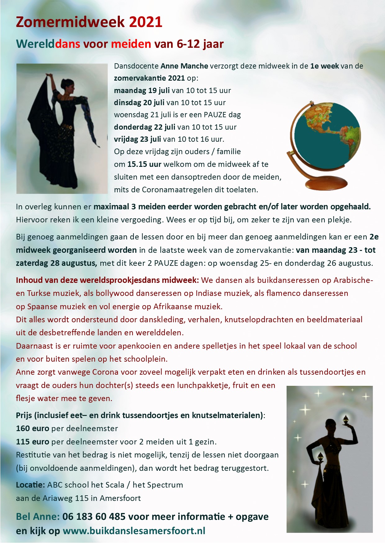 flyer wereldsprookjesdans zomermidweek 2021