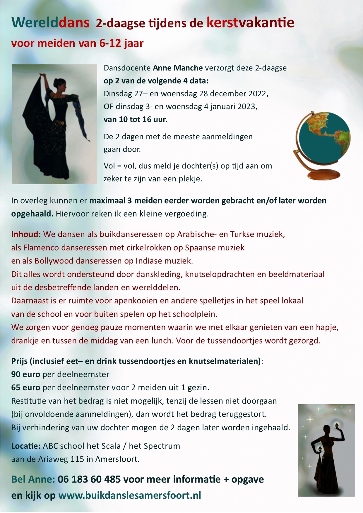 flyer werelddans kerst 2-daagse 2022